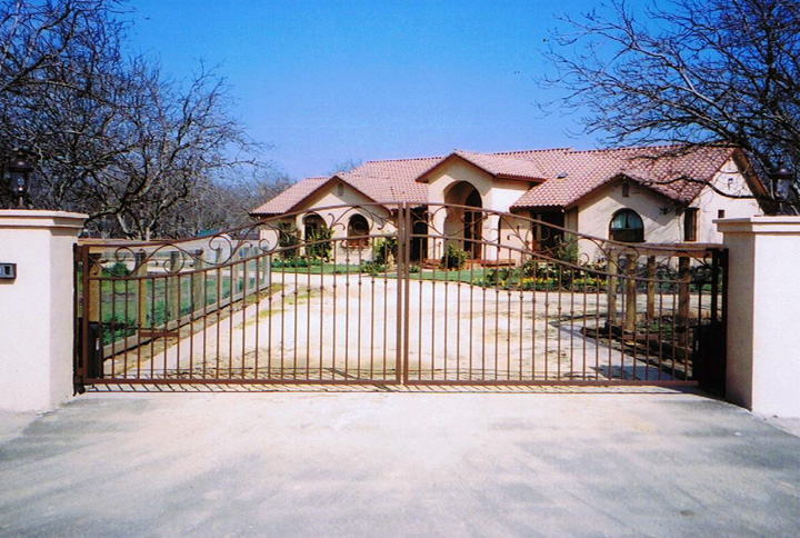 Garage door with decorative hardware